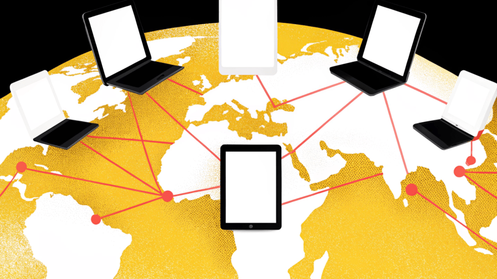 Your IoT Project: Dream Machine or Digital Nightmare? 6 a world map with interconnected devices represen