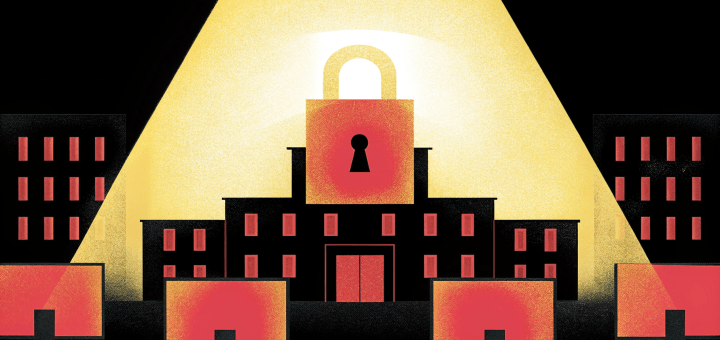 a dramatic digital illustration of a hospital in d
