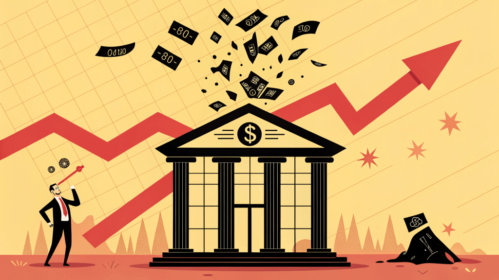 a symbolic corporate scene a glass financial buil